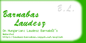 barnabas laudesz business card